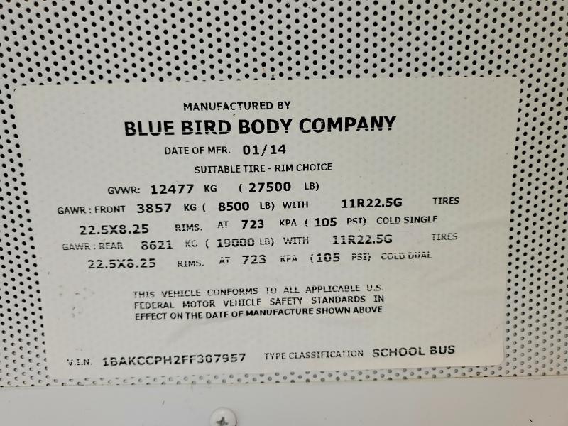 2015 Bluebird School Bus