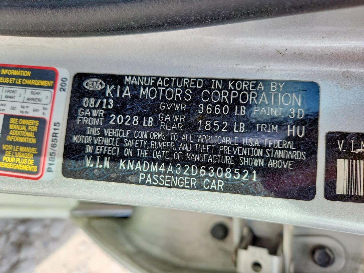 2013 KIA Rio lx