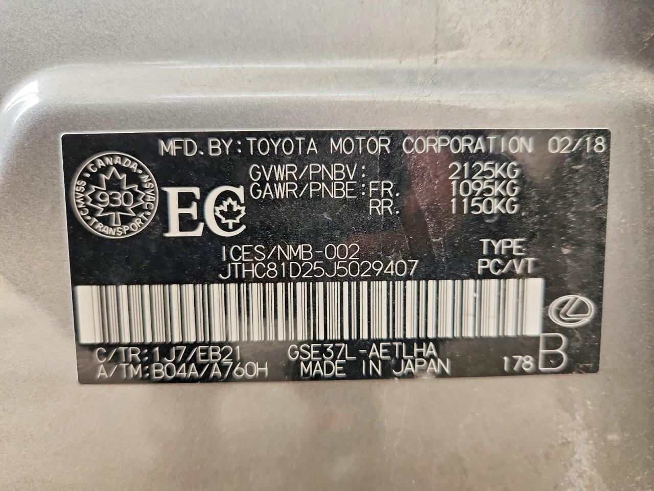 2018 Lexus Is 300 Base