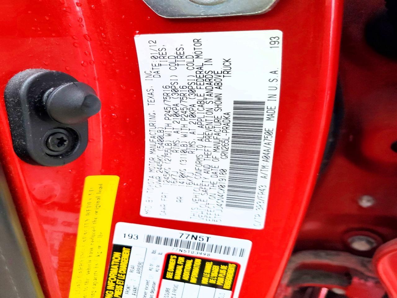2012 Toyota Tacoma Prerunner V6