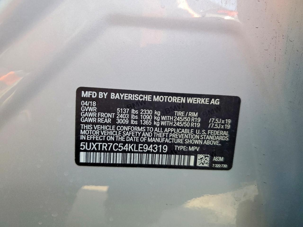 2019 BMW X3 Sdrive30i