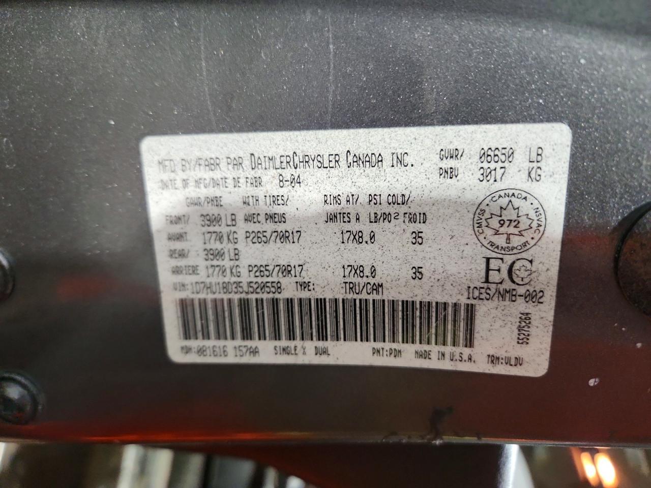 2005 Dodge RAM 1500 ST