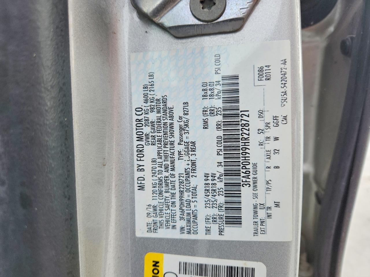 2017 Ford Fusion se