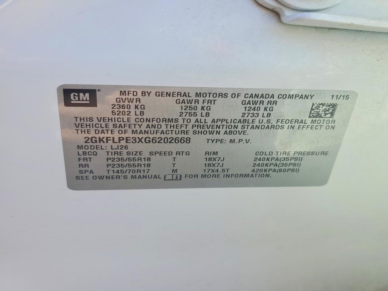 2016 GMC Terrain slt