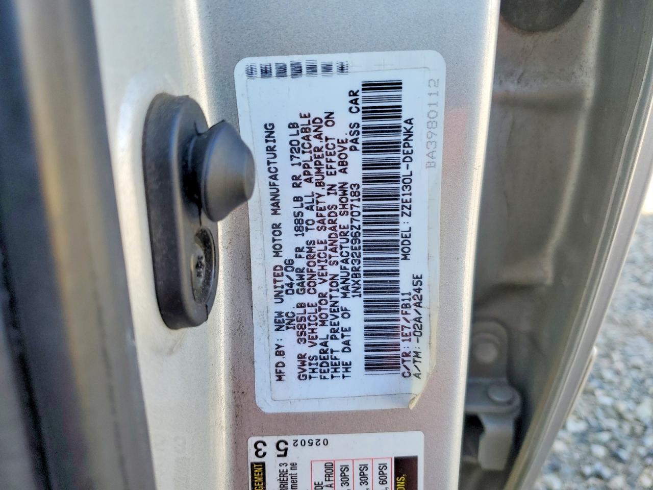 2006 Toyota Corolla le