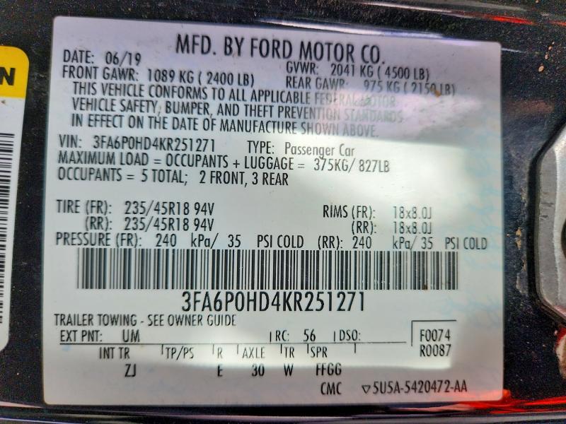 2019 Ford Fusion se