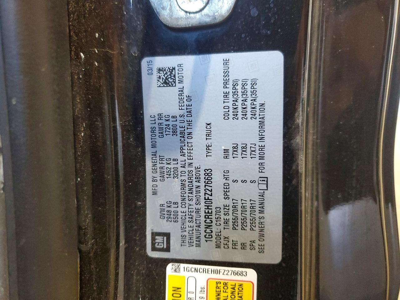 2015 Chevrolet Silverado C1500 LT