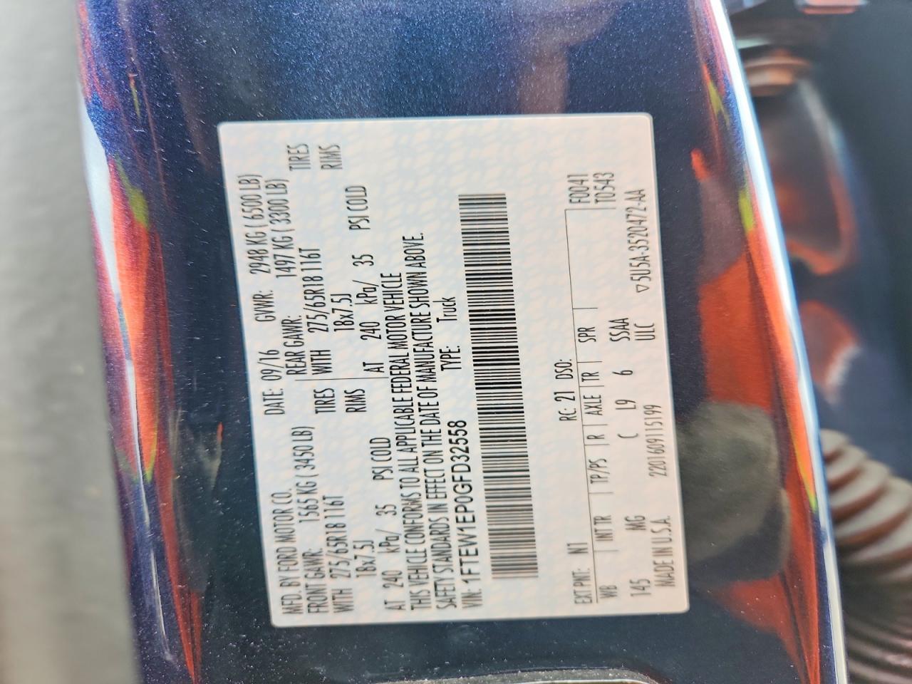 2016 Ford F150 Supercrew