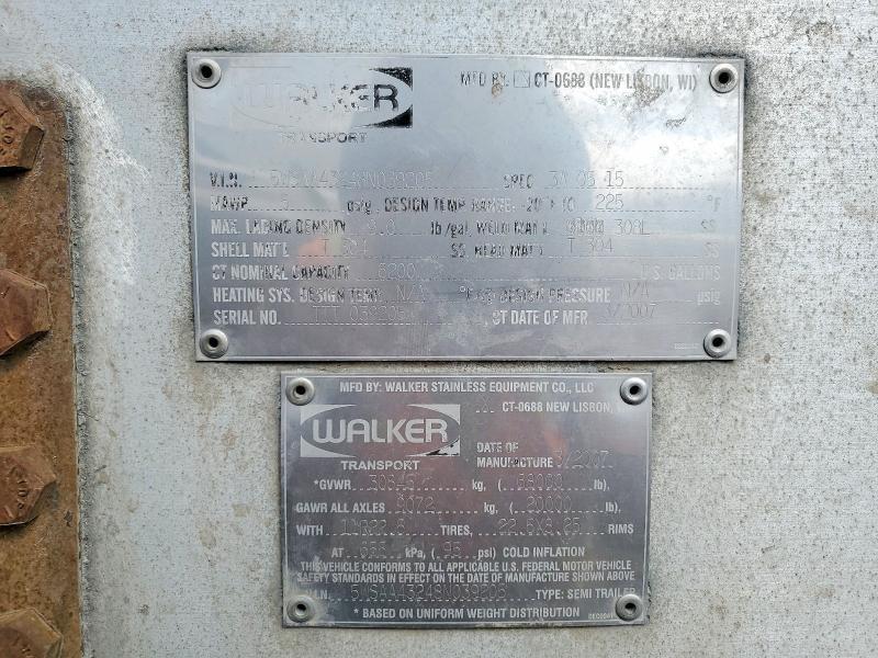 2008 Walker Tank Trailer
