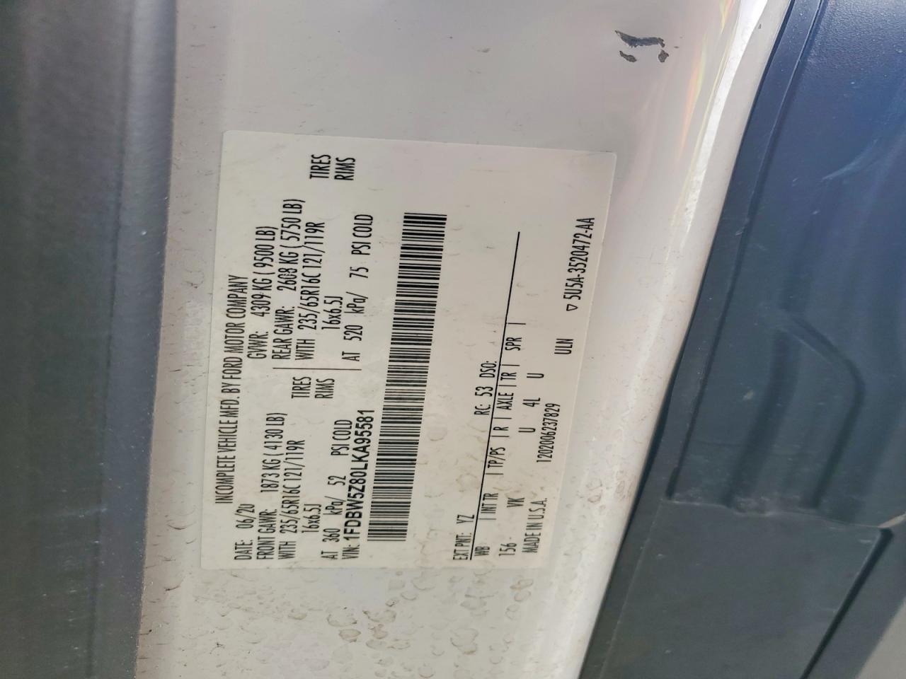 2020 Ford Transit Delivery Truck