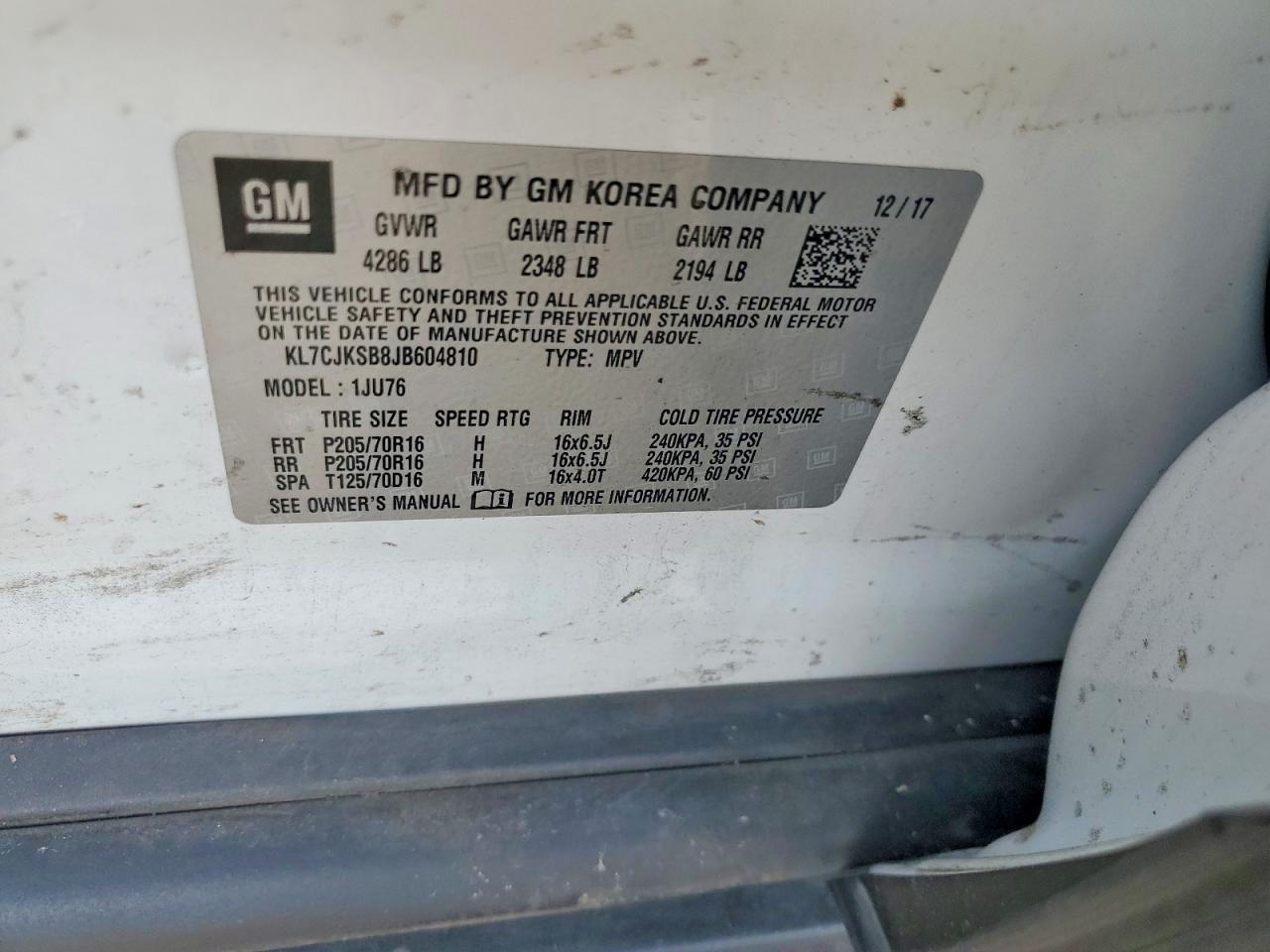 2018 Chevrolet Trax ls