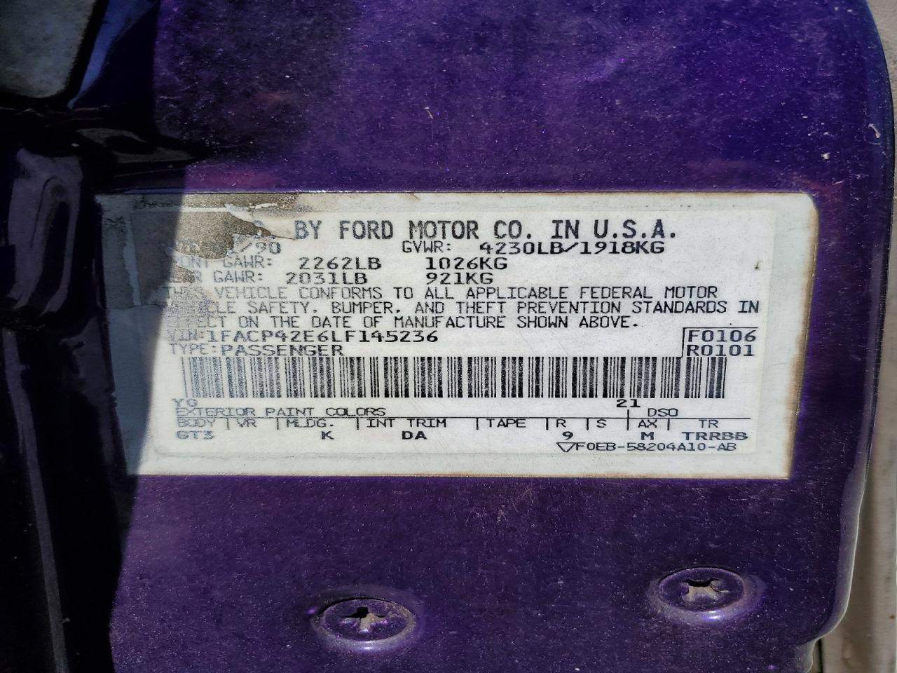 1990 Ford Mustang gt