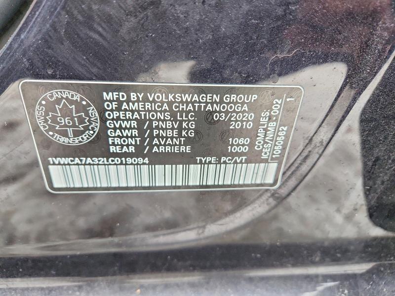 2020 Volkswagen Passat sel