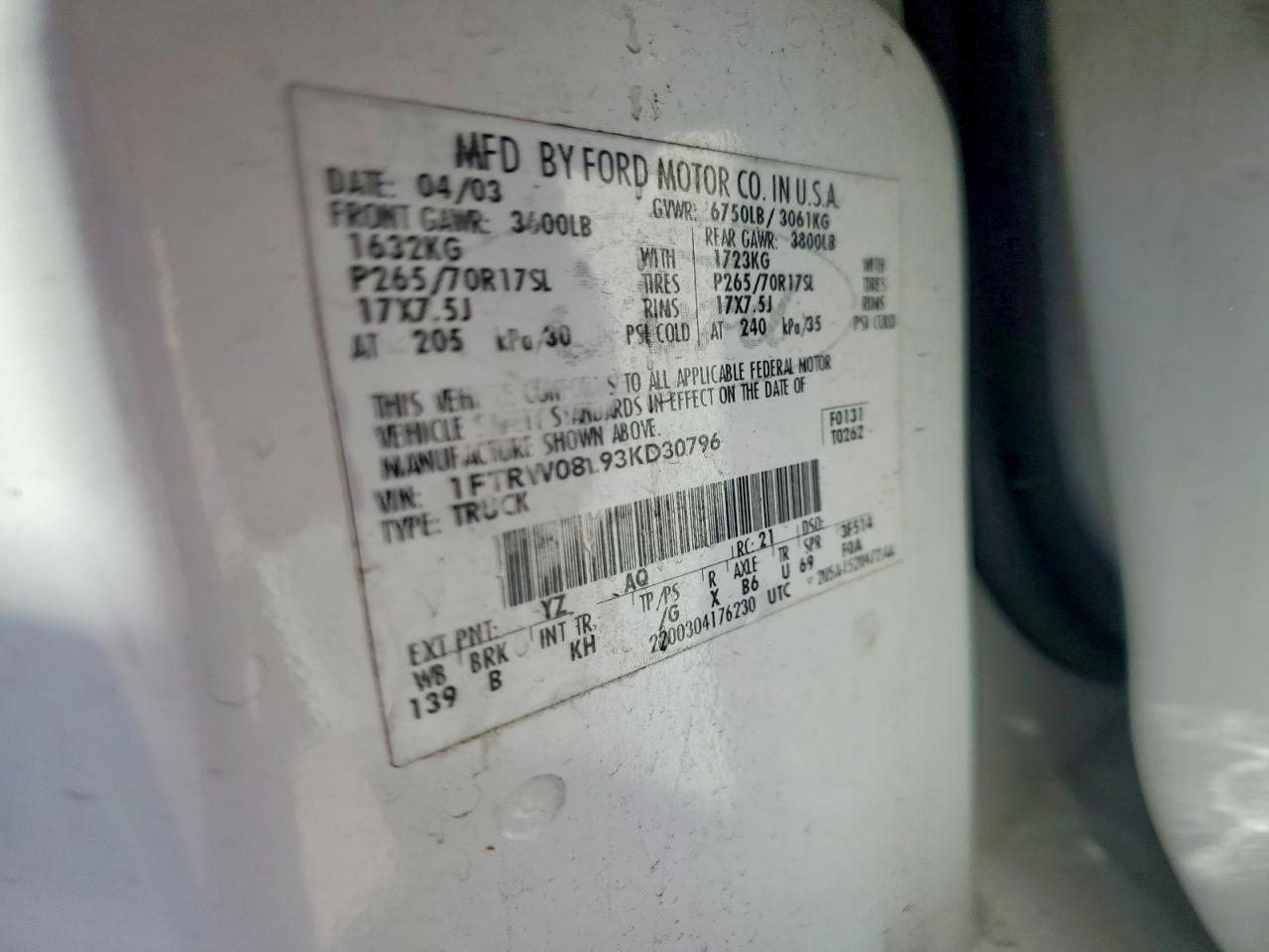 2003 Ford F150 Supercrew