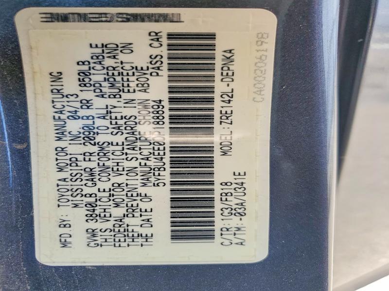 2013 Toyota Corolla le