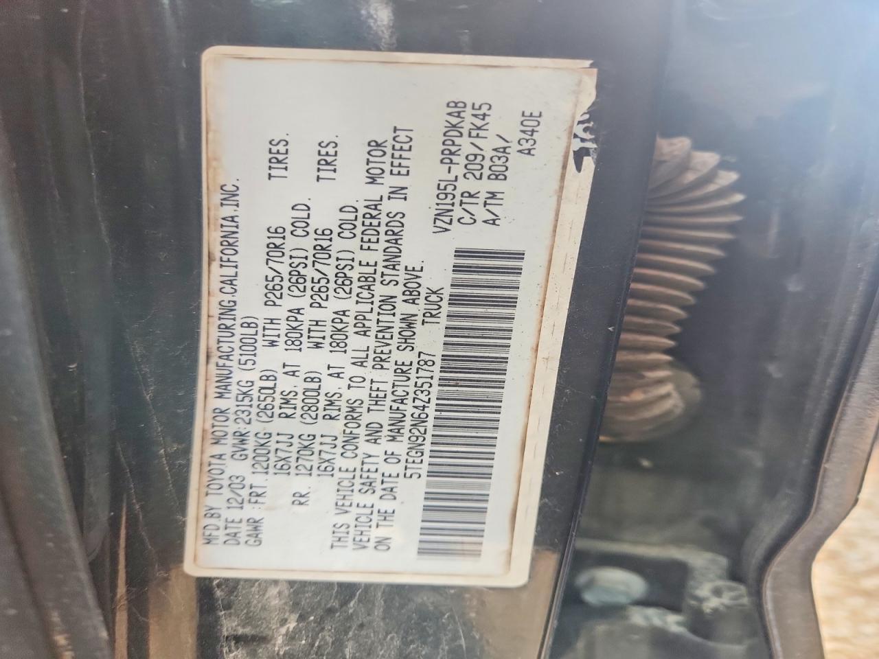 2004 Toyota Tacoma Prerunner V6