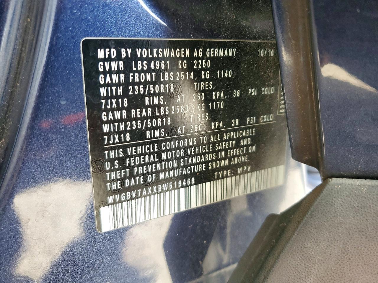 2011 Volkswagen Tiguan s