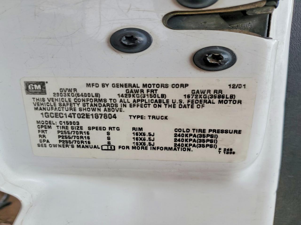 2002 Chevrolet Silverado C1500