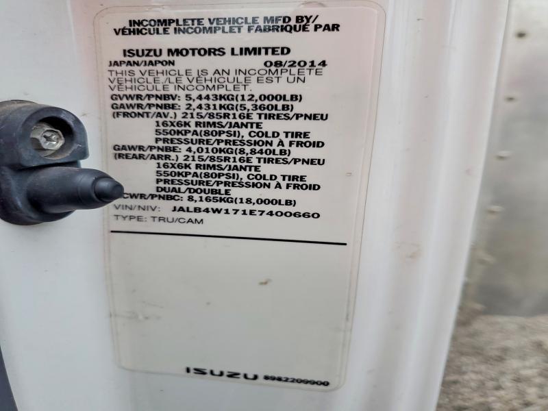 2014 Isuzu NPR Delivery Truck