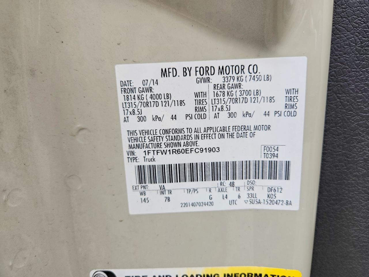 2014 Ford F150 SVT Raptor