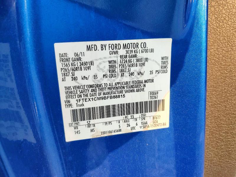 2011 Ford F150 Super cab