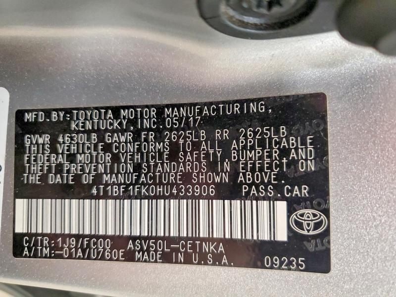 2017 Toyota Camry le