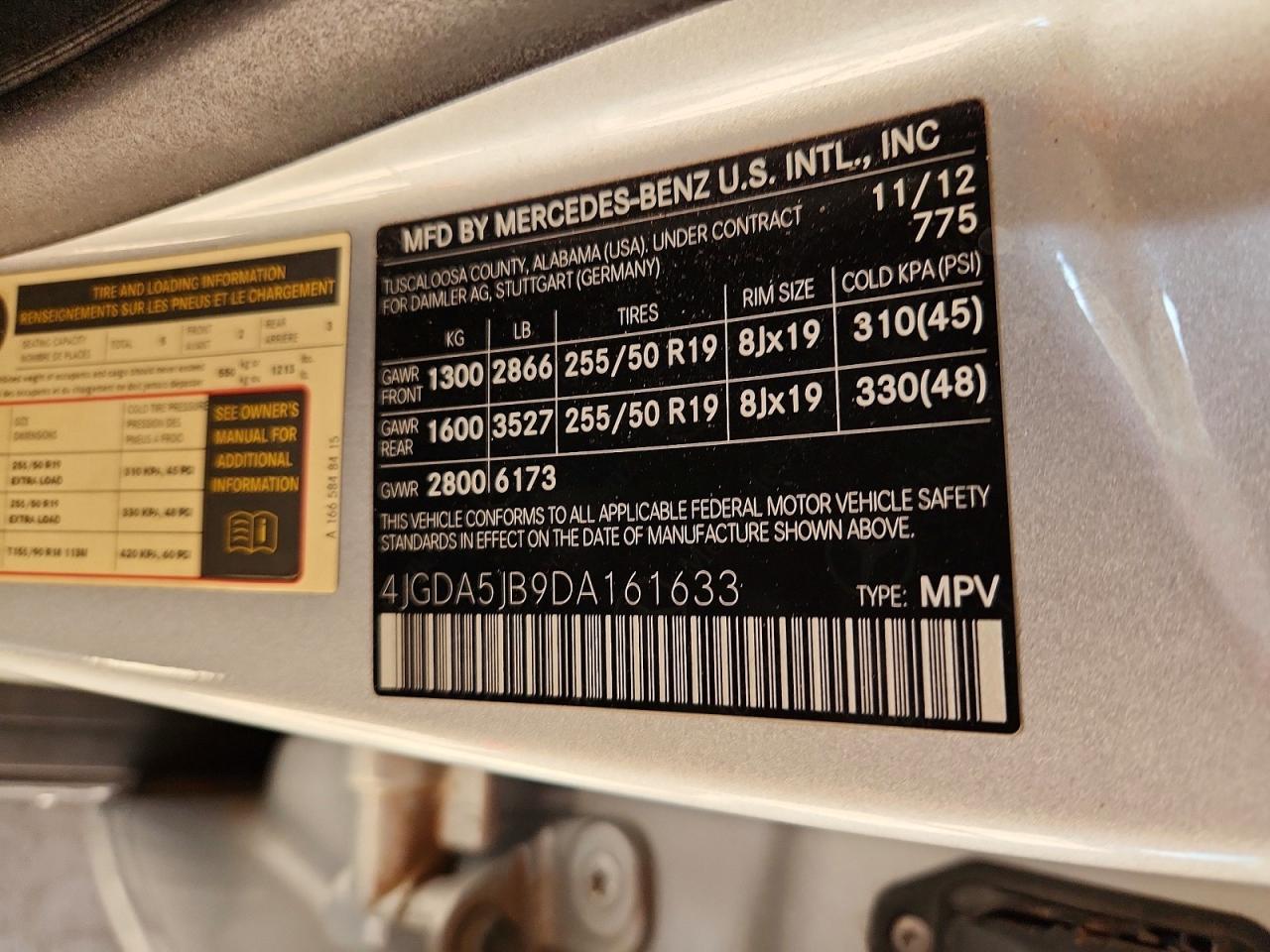 2013 Mercedes-Benz Ml 350