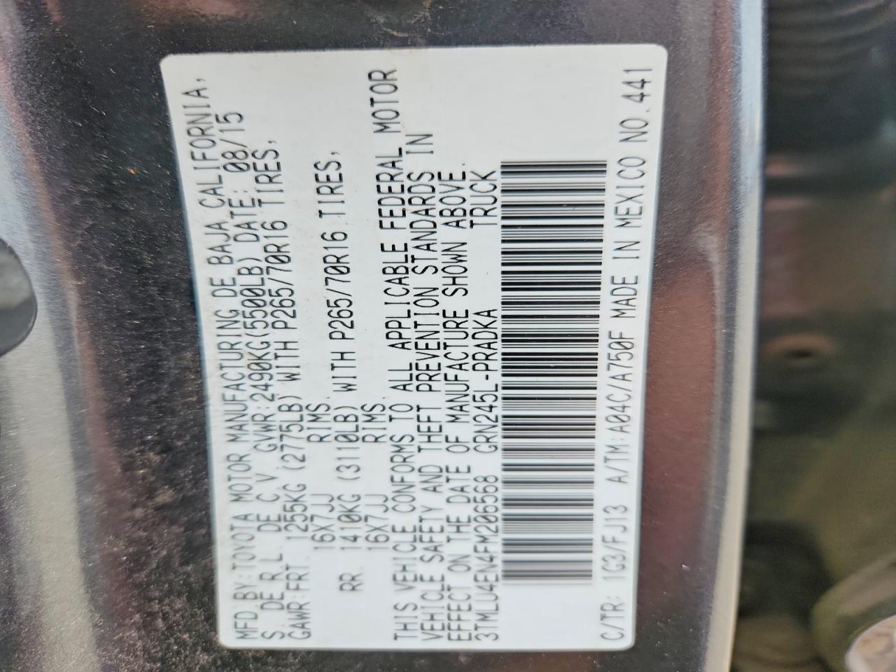 2015 Toyota Tacoma V6