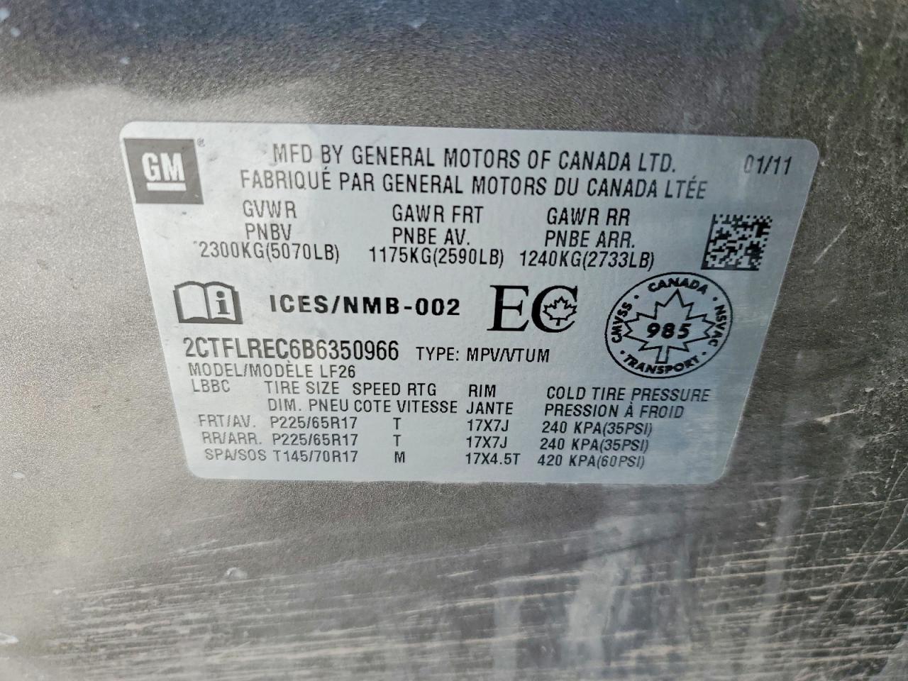 2011 GMC Terrain sle