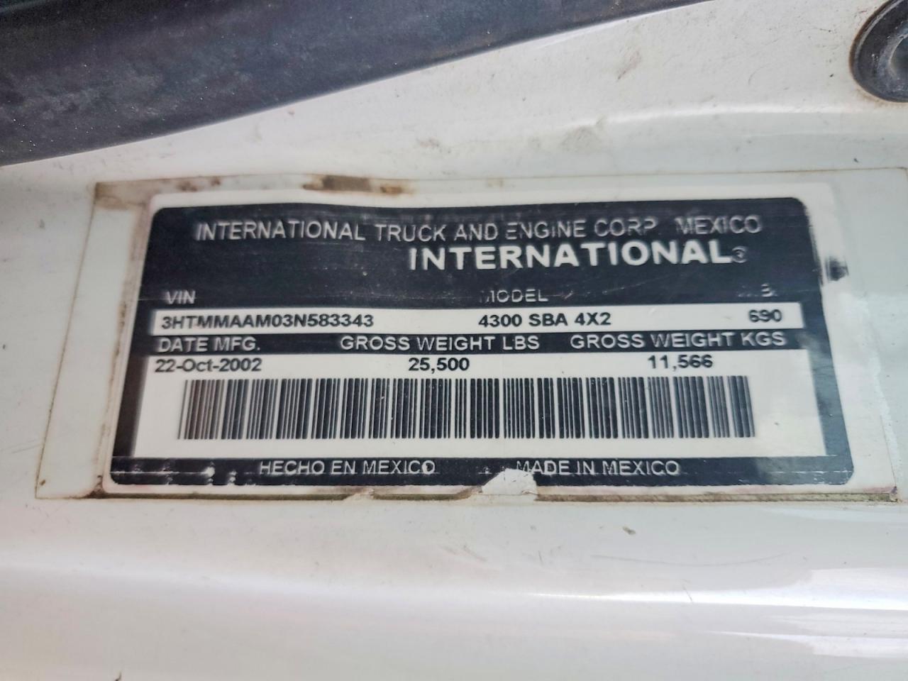 2003 International 4300 Flatbed Truck