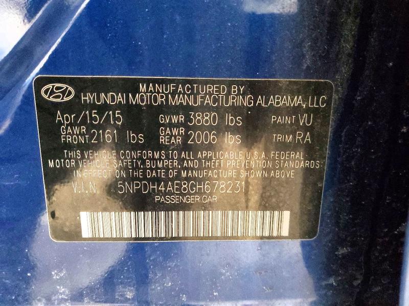 2016 Hyundai Elantra se