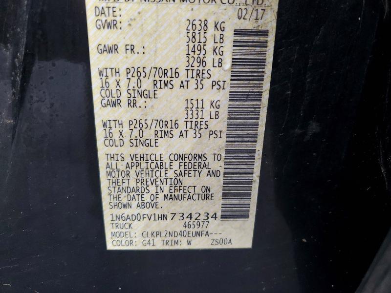 2017 Nissan Frontier SV