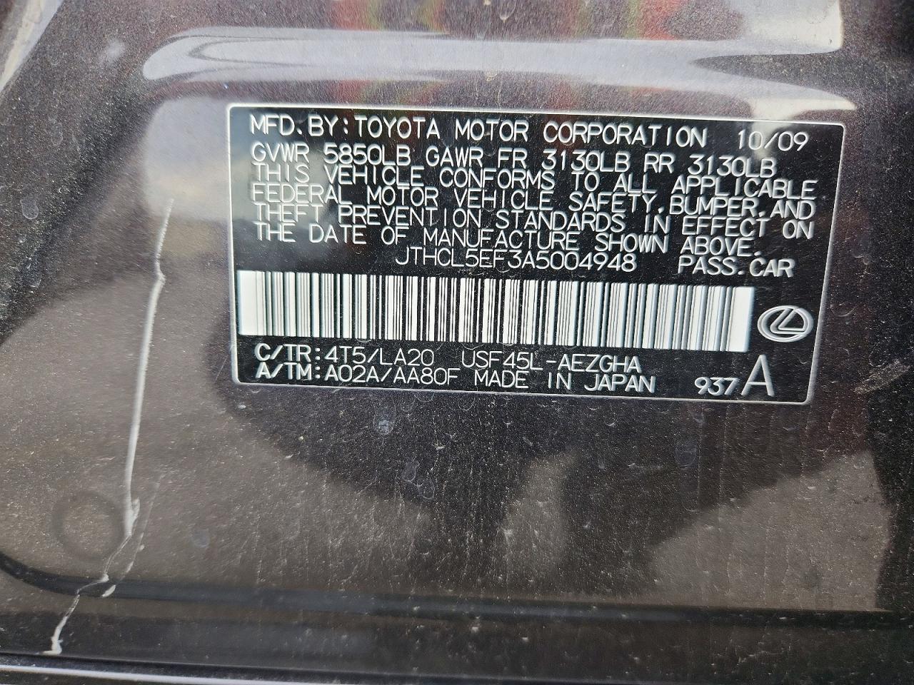 2010 Lexus Ls 460 Base