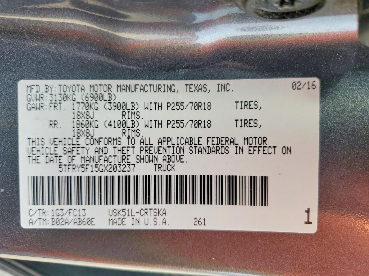 2016 Toyota Tundra SR5