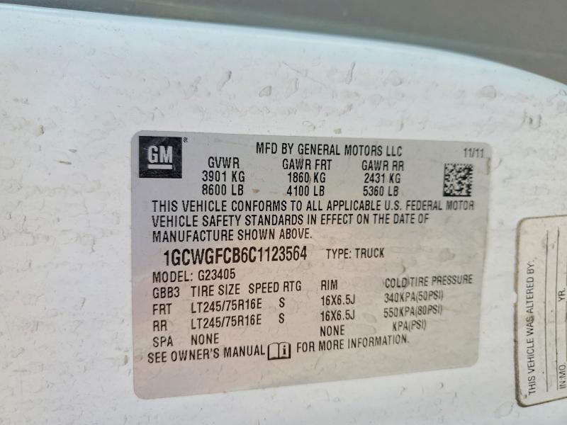 2012 Chevrolet Express 2500 Cargo Utility / Service van