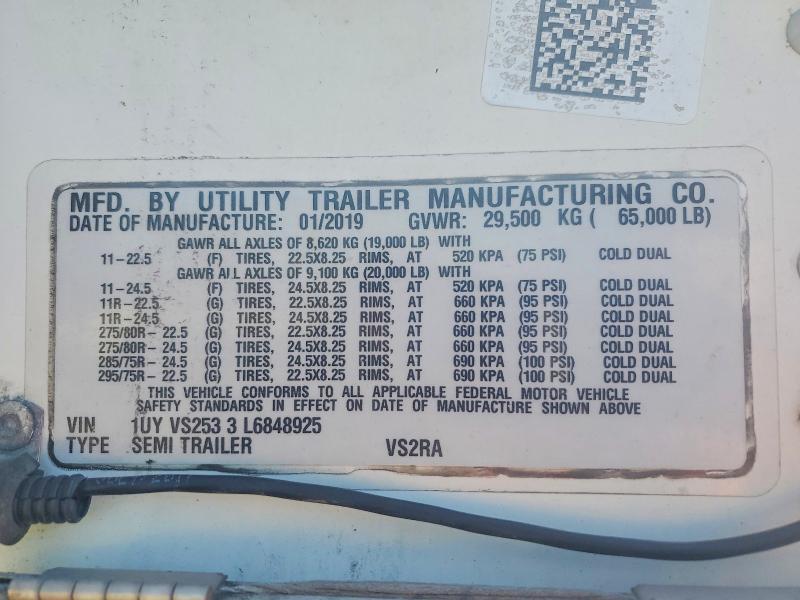 2020 Utility VS2RA Refrigerated Van Trailer