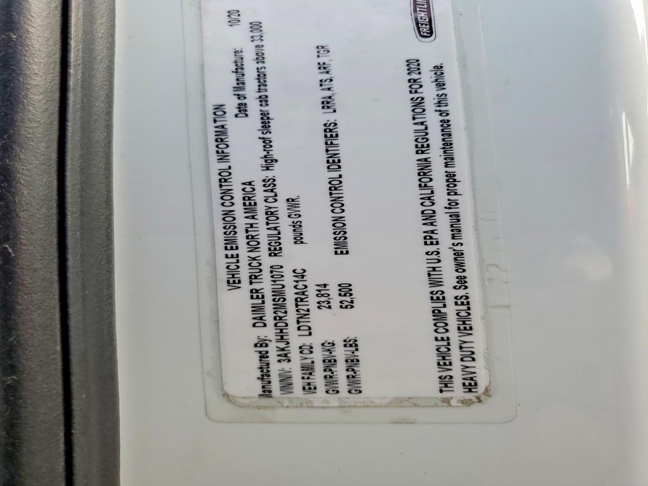 2021 Freigliner 2021 Freightliner Cascadia 126 Semi Truck