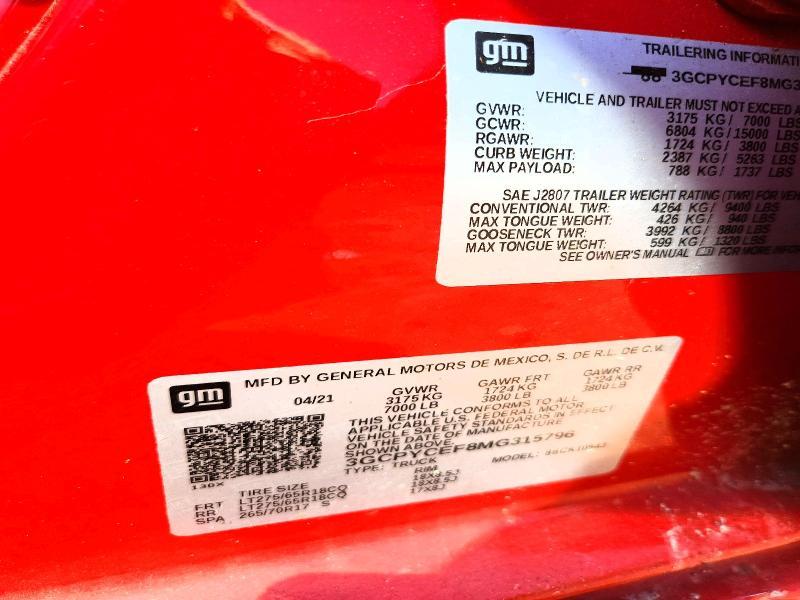 2021 Chevrolet Silverado K1500 Trail Boss Custom