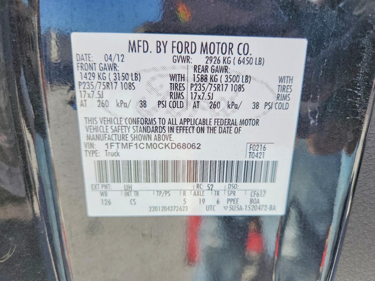 2012 Ford F150