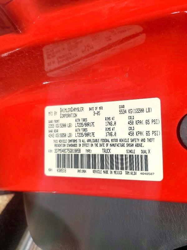 2005 Dodge RAM 3500 ST