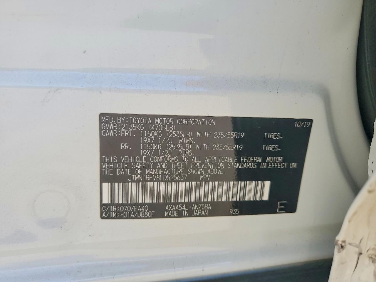 2020 Toyota Rav4 Limited