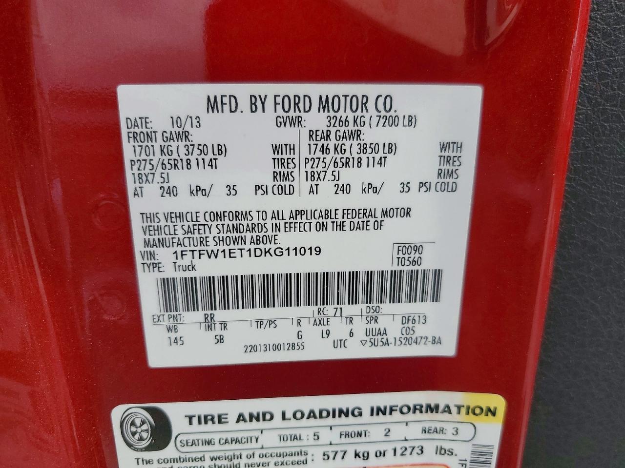 2013 Ford F150 Supercrew