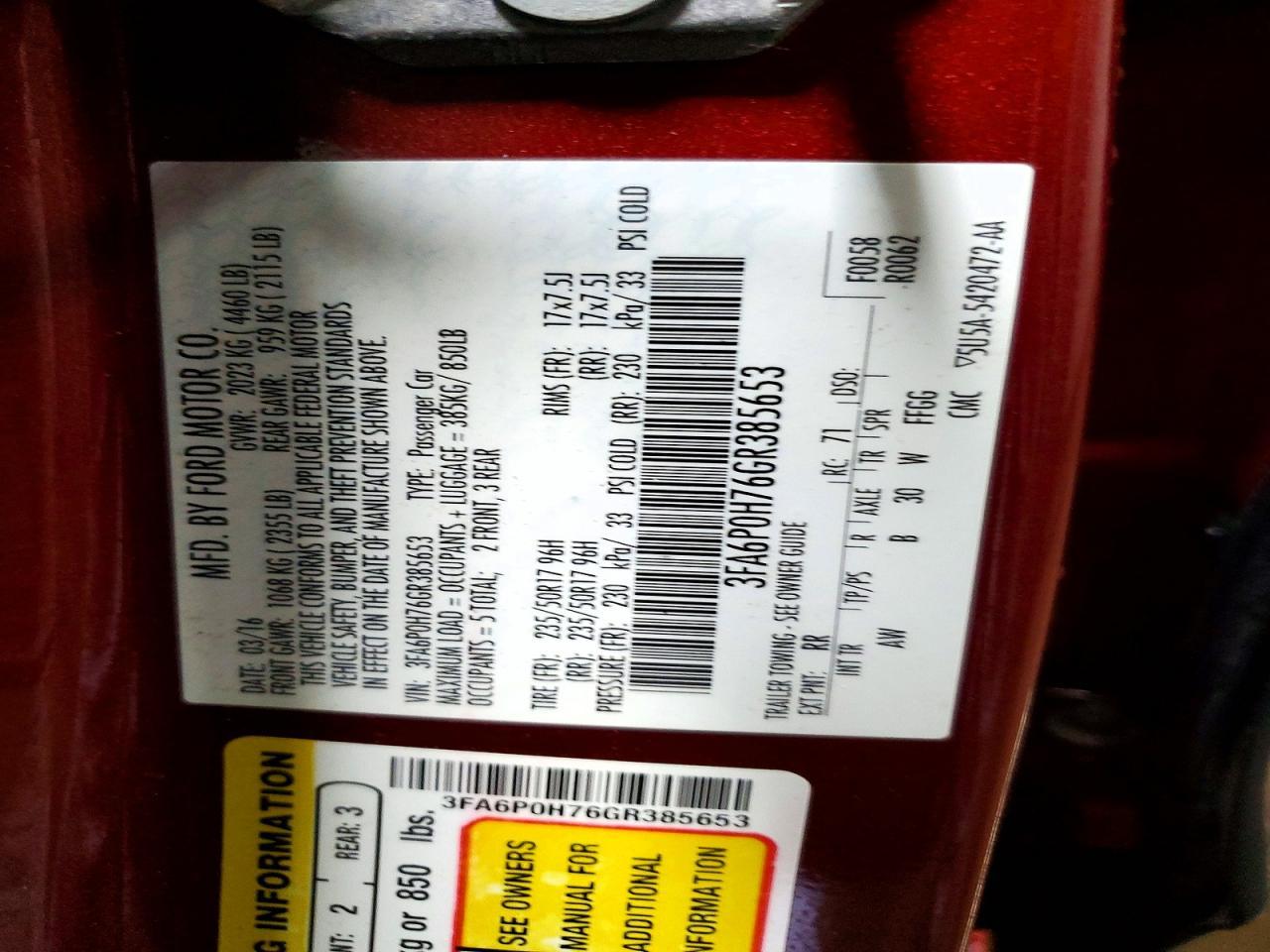 2016 Ford Fusion se
