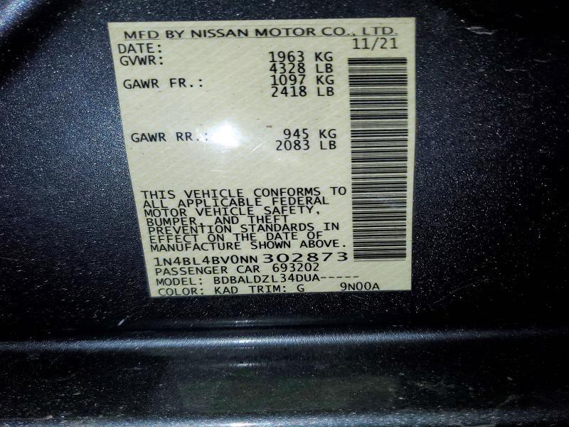 2022 Nissan Altima 2.5 s