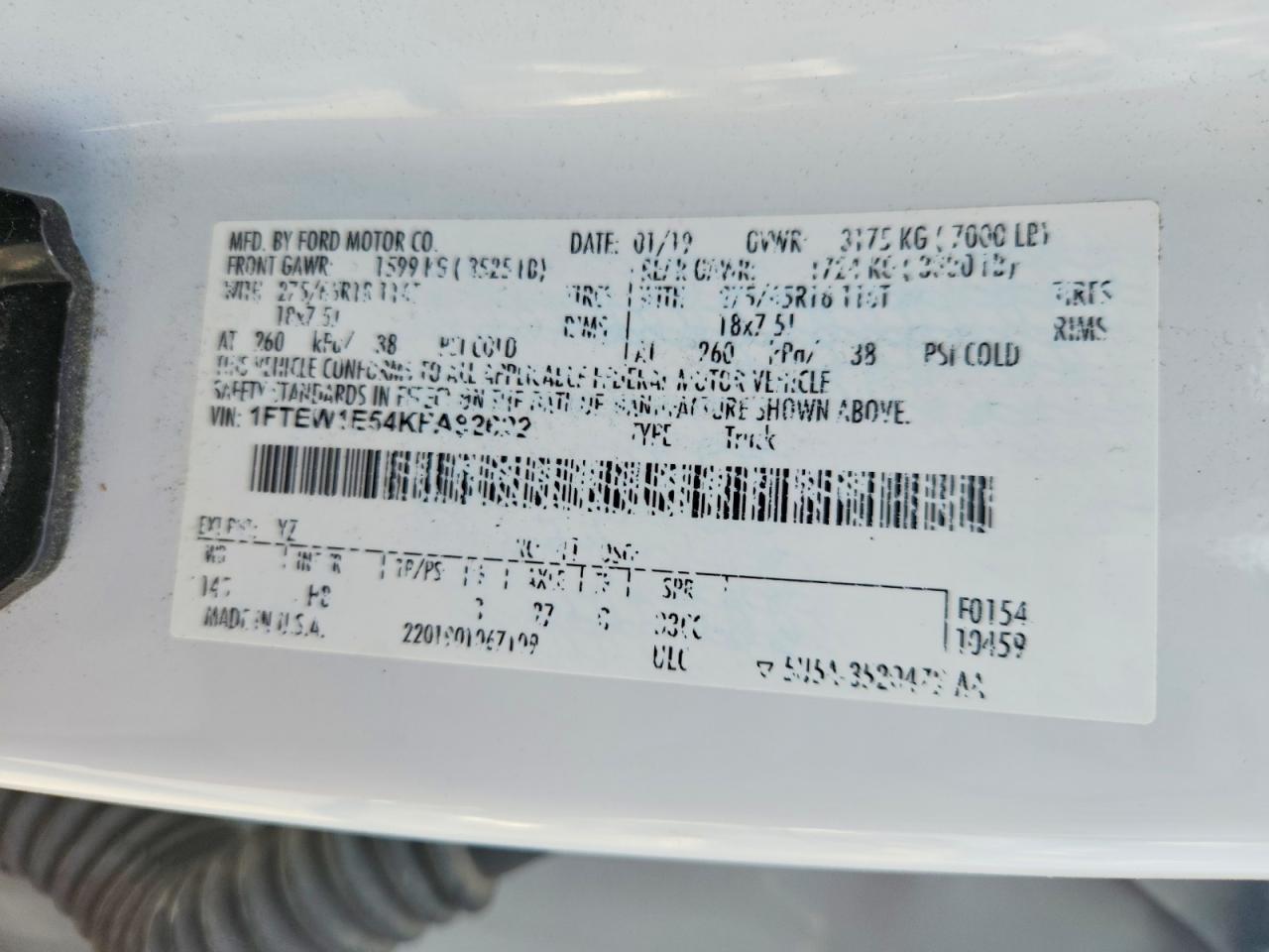 2019 Ford F150 Supercrew