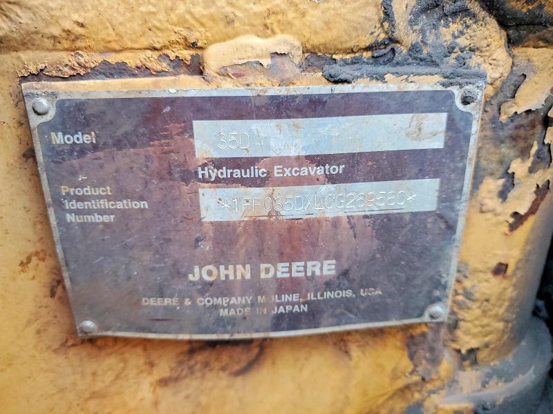 2012 John Deere 35D Mini Excavator