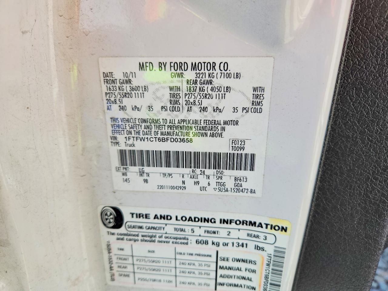 2011 Ford F150 Supercrew