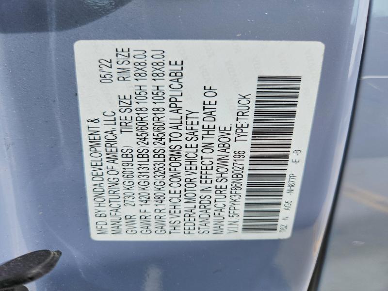 2022 Honda Ridgeline Black Edition