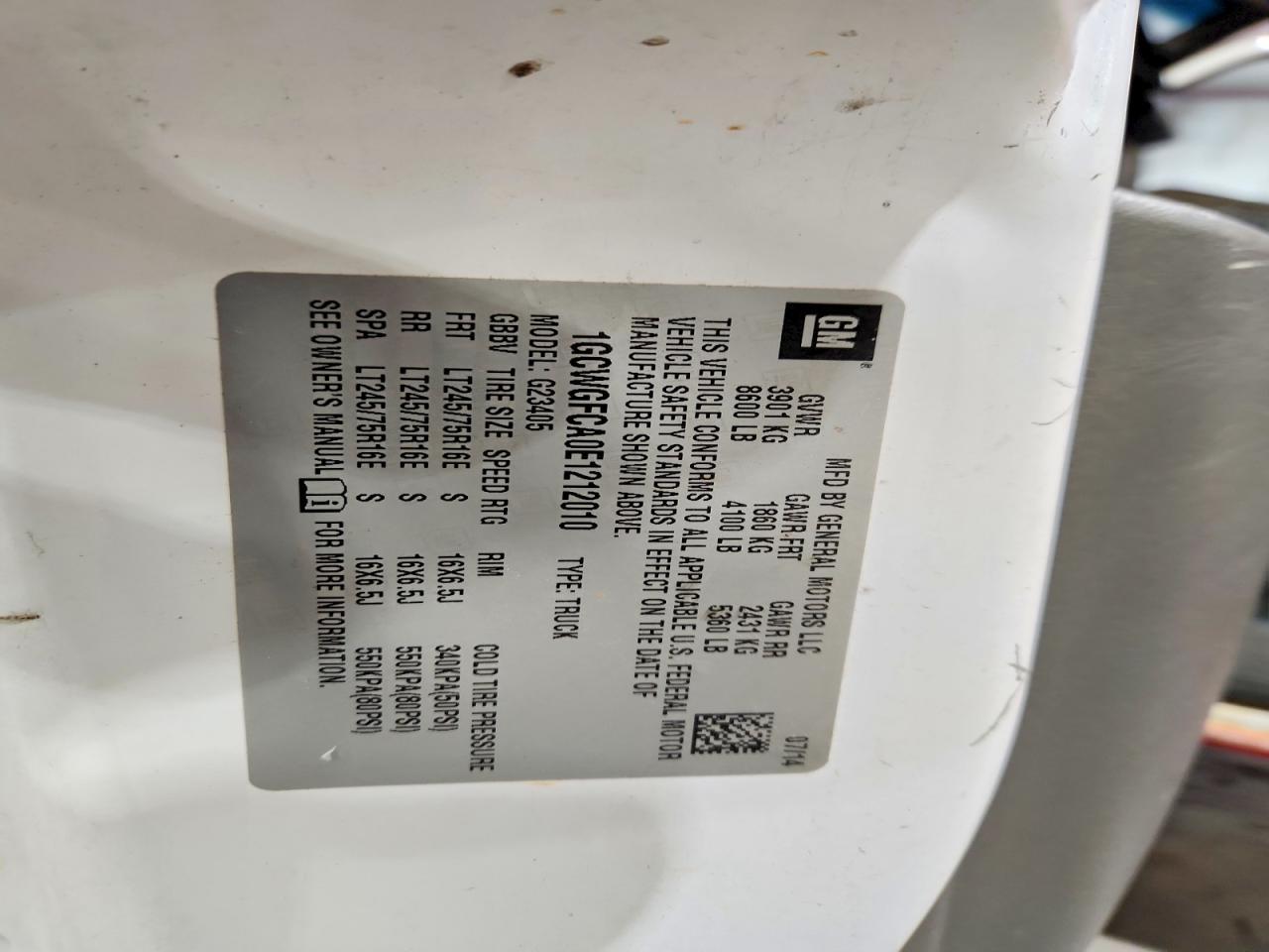 2014 Chev Express G2500