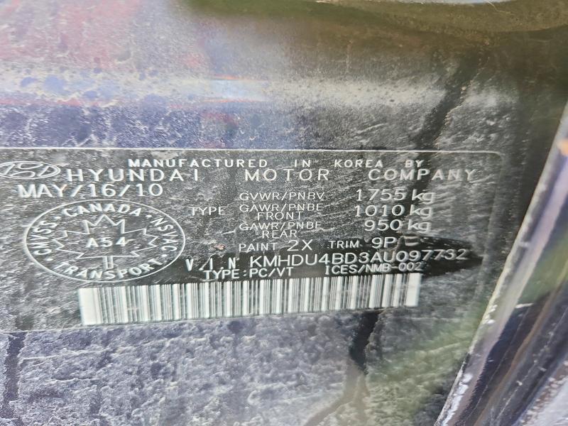 2010 Hyundai Elantra Blue